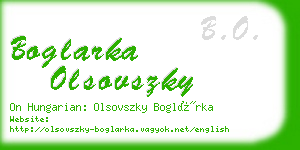 boglarka olsovszky business card